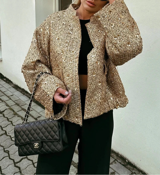 Agnes Sequin Bomber Jacket