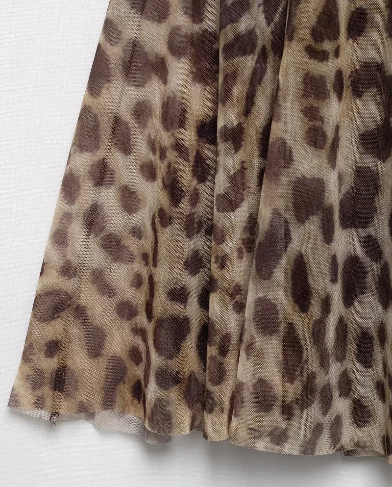 Maeve Leopard Print Mini Dress
