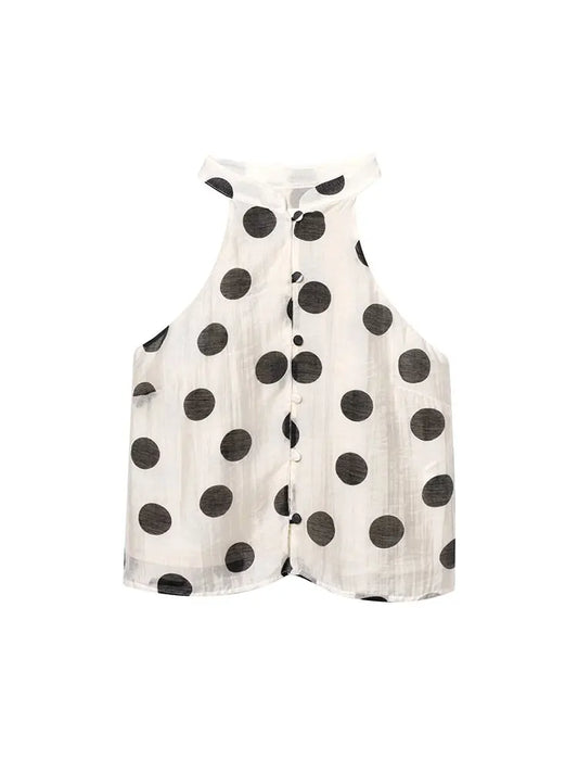 Chic Polka Dot Sophia Halter Co-Ord Set