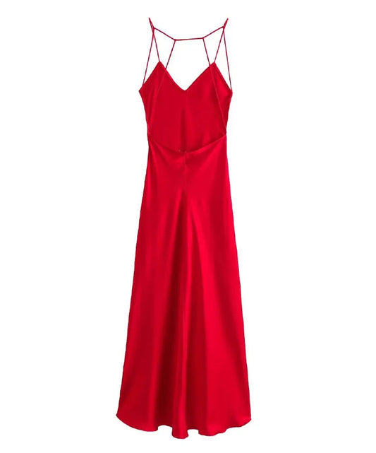 Scarlett V-Neck Backless Maxi Dress