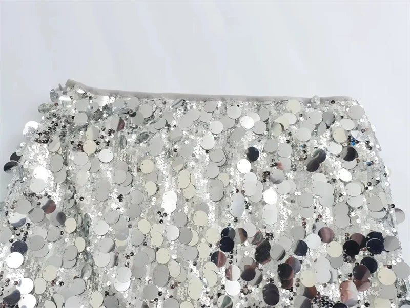 Arabella Silver Sequin Skirt