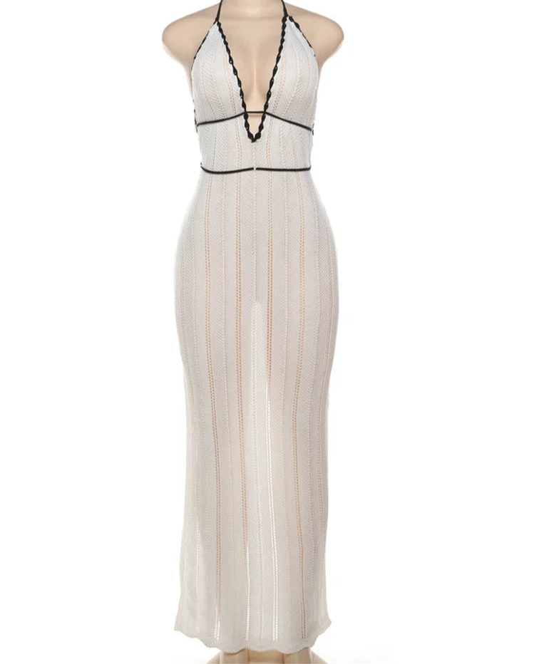 Tessa Crochet Halter Dress