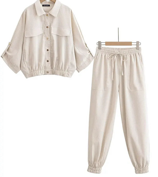 Heather Co-Ord Beige Set