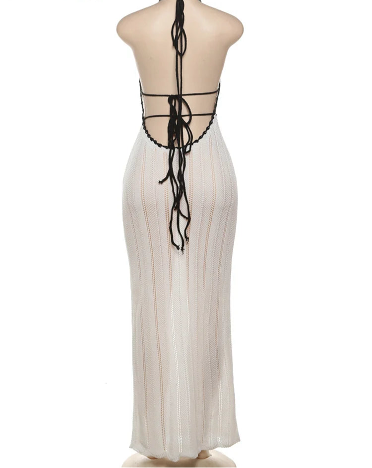 Tessa Crochet Halter Dress