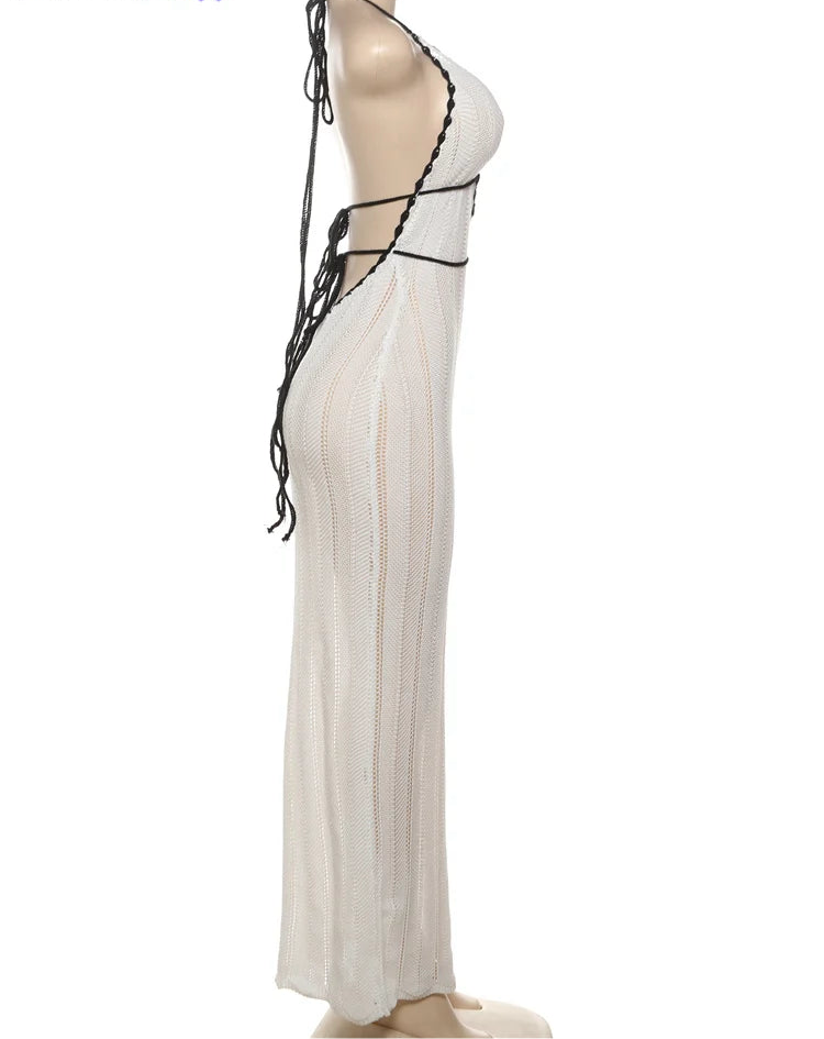 Tessa Crochet Halter Dress