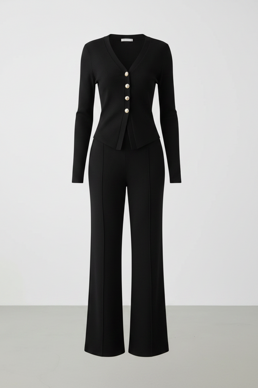 Amara Knit Co-Ord - Black