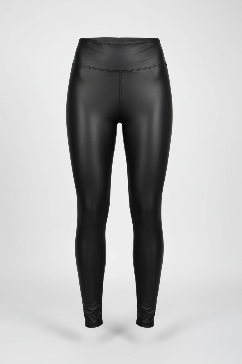 Sienna Luxe Faux Leather Leggings - Black