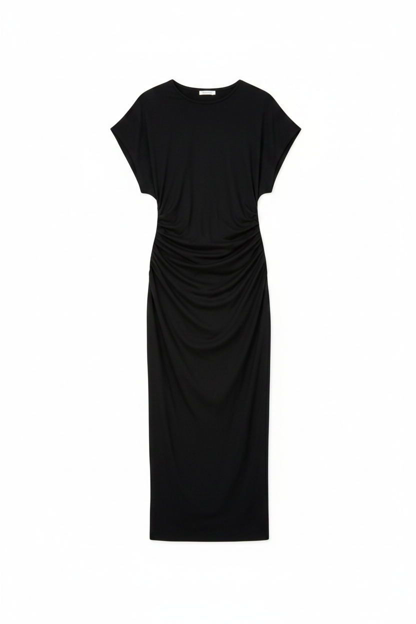 Aurelia Midi Dress in Black