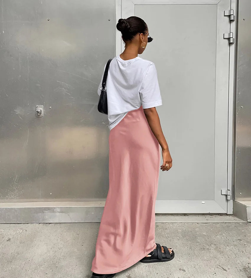 Helena Silk Maxi Skirt