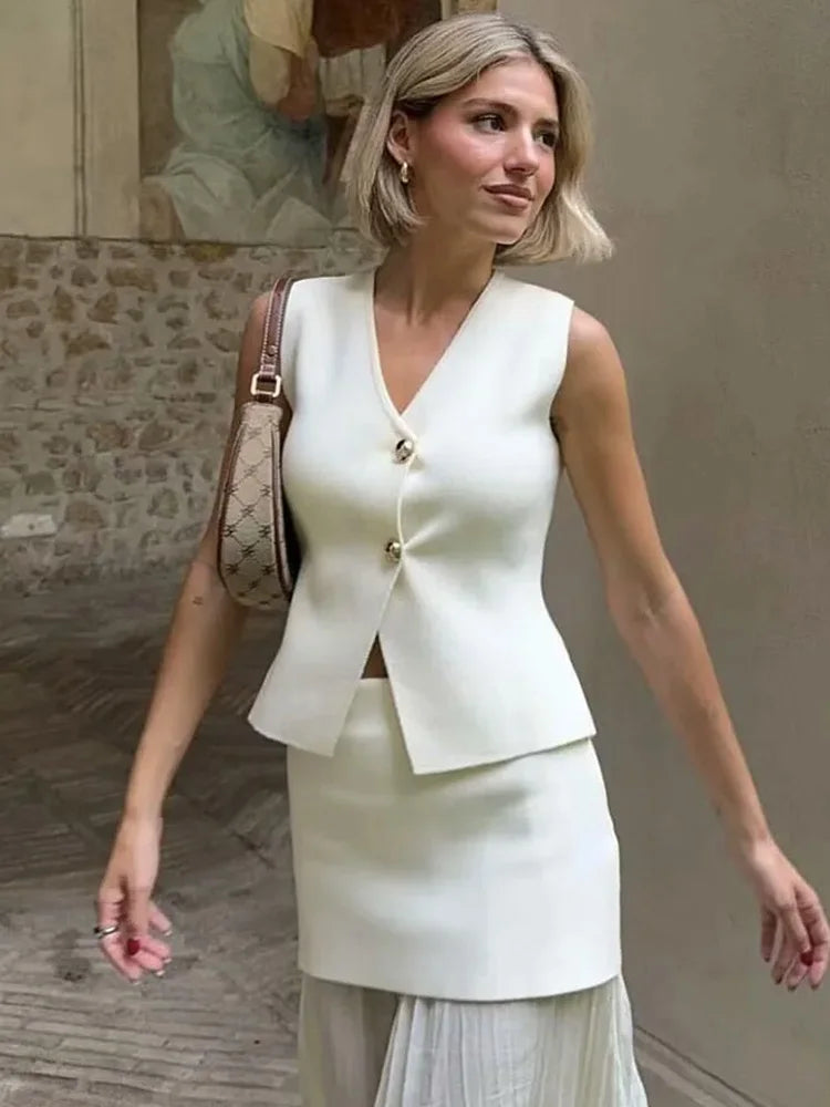Sutton Knit Vest Top