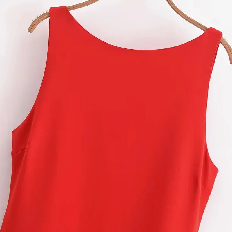 Georgia Ruffled Backless Bodycon Mini Dress