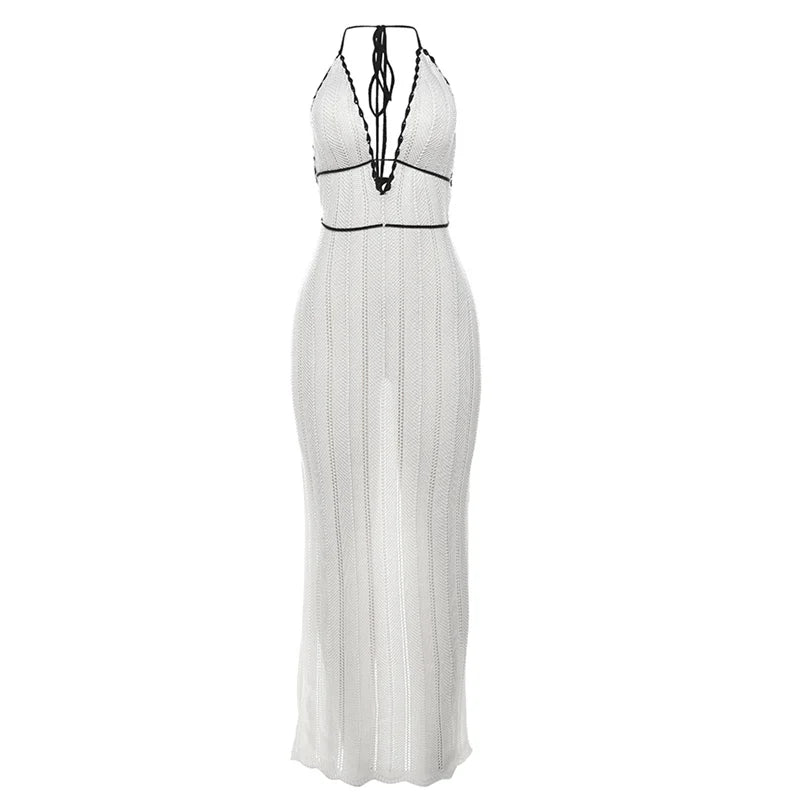 Tessa Crochet Halter Dress