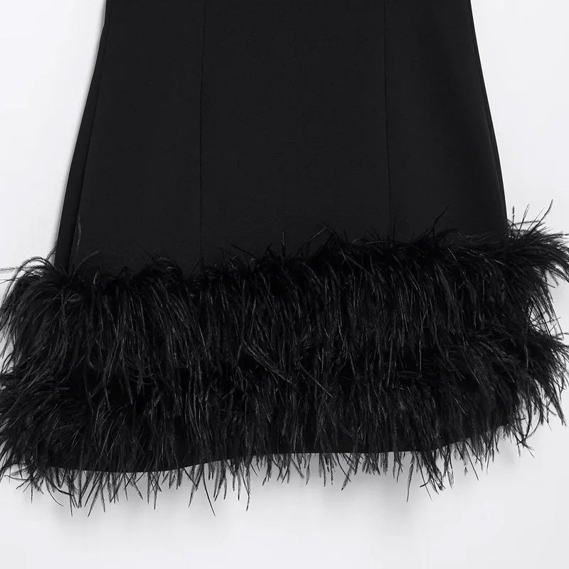 Tatiana Feathered Mini Dress