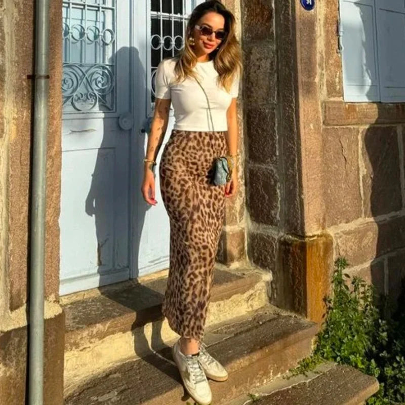Lulu Leopard Print Skirt