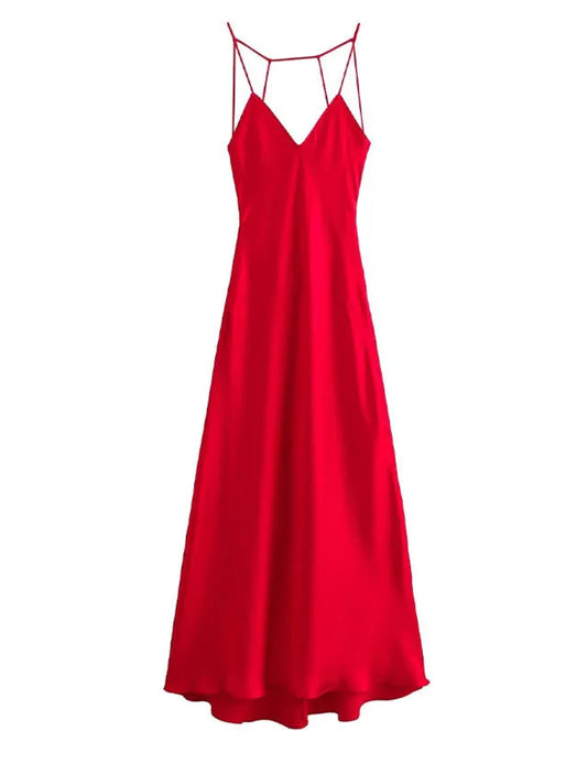Scarlett V-Neck Backless Maxi Dress