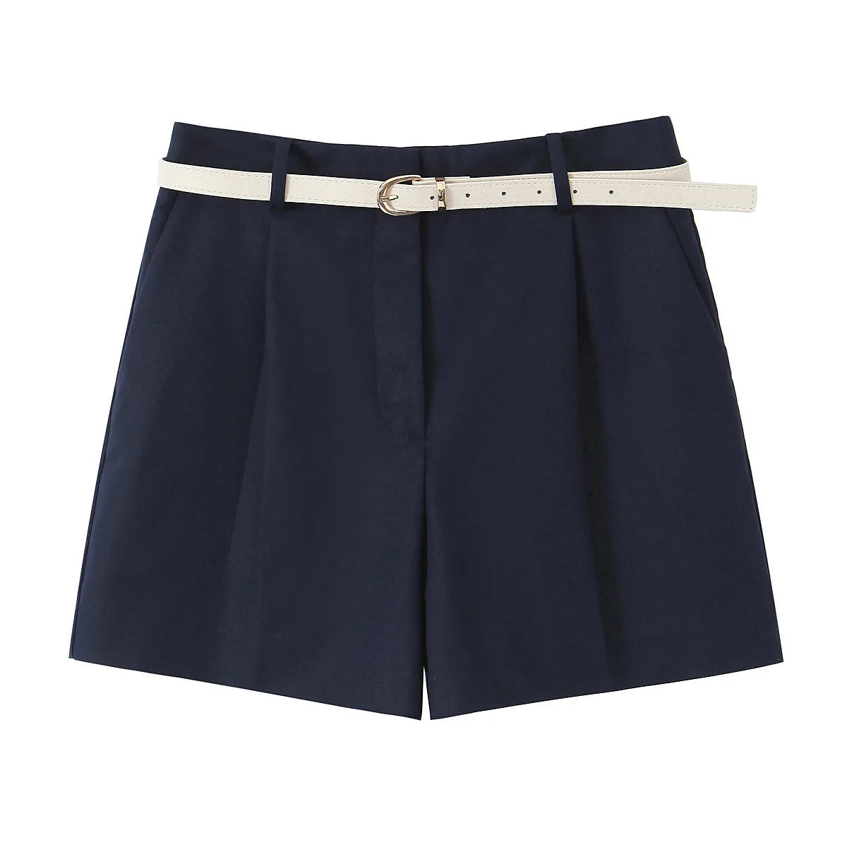 High-Waisted Pleated Amelie Shorts