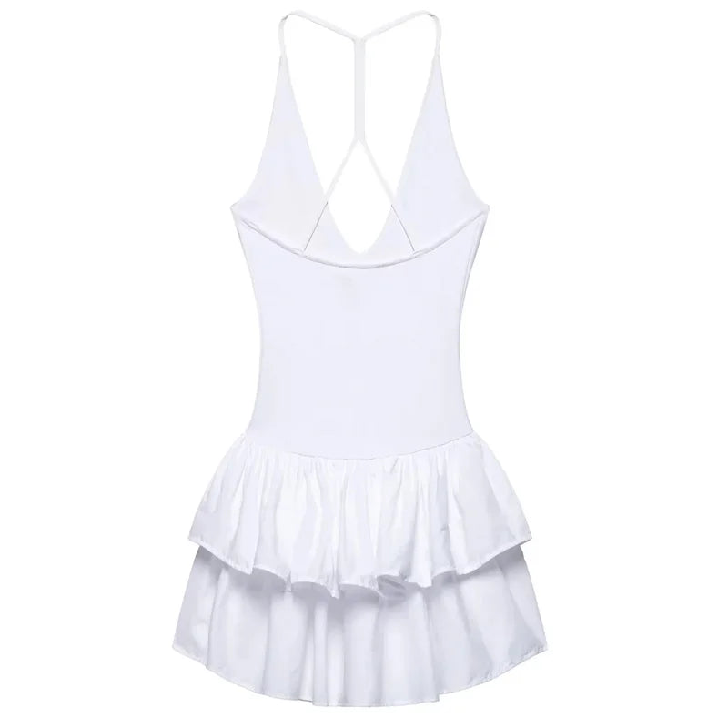 Daisy Halter Ruffle Mini Dress