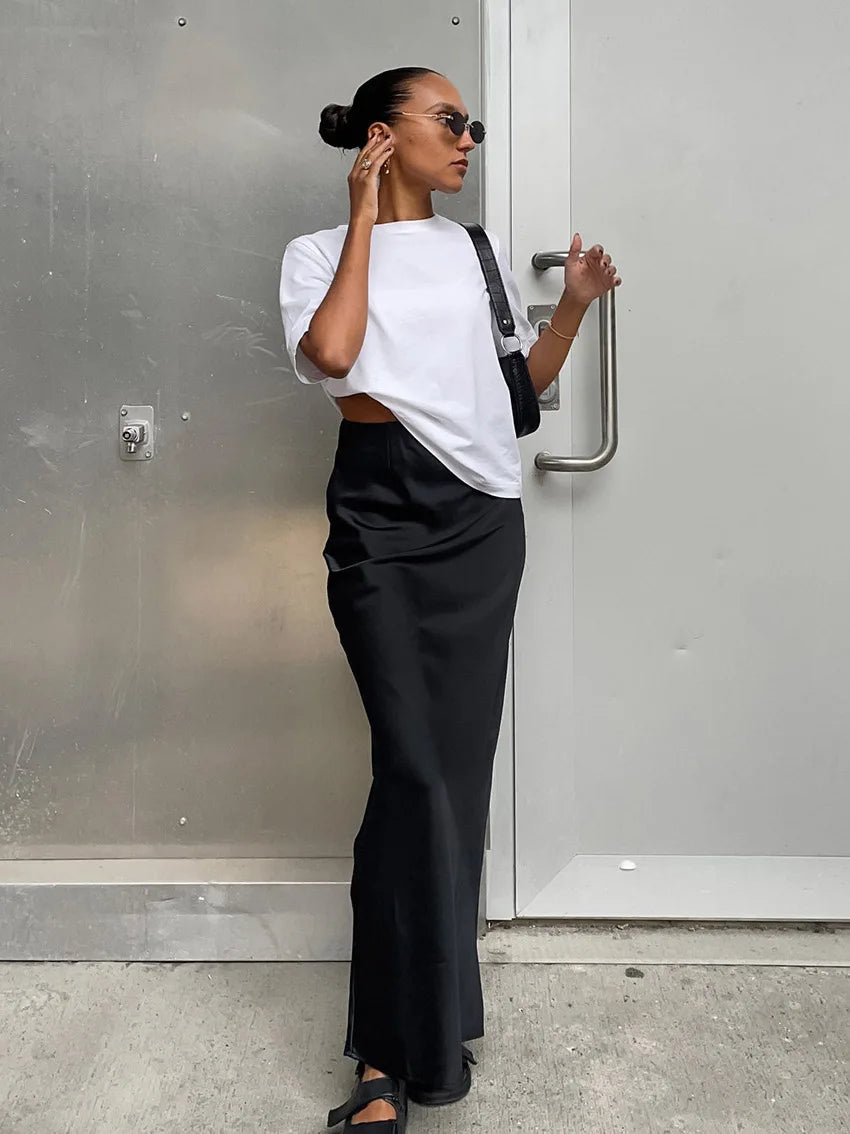 Helena Silk Maxi Skirt