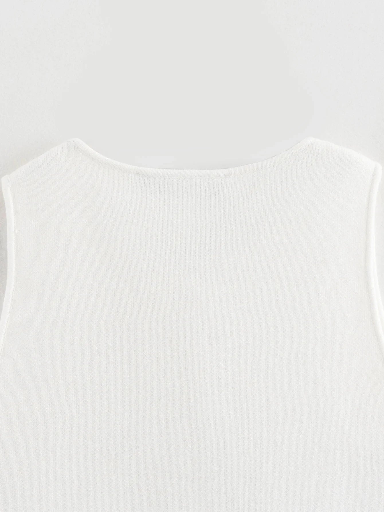 Cropped Asymmetrical Lucy Knit Vest