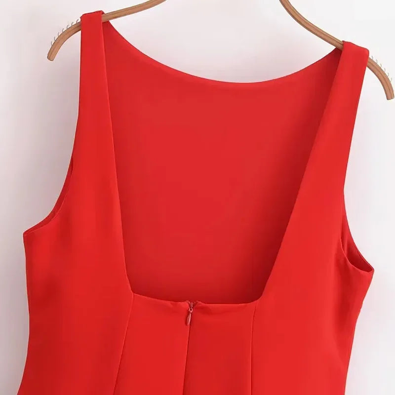 Georgia Ruffled Backless Bodycon Mini Dress