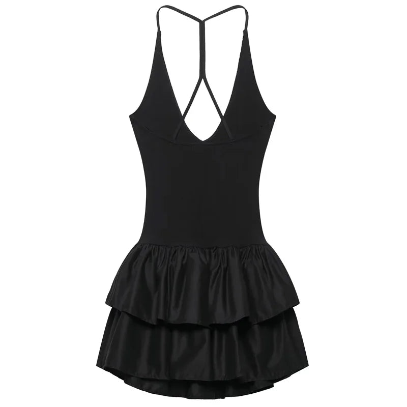 Daisy Halter Ruffle Mini Dress