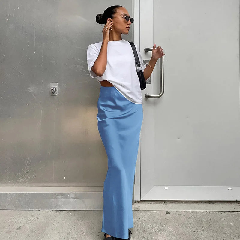 Helena Silk Maxi Skirt