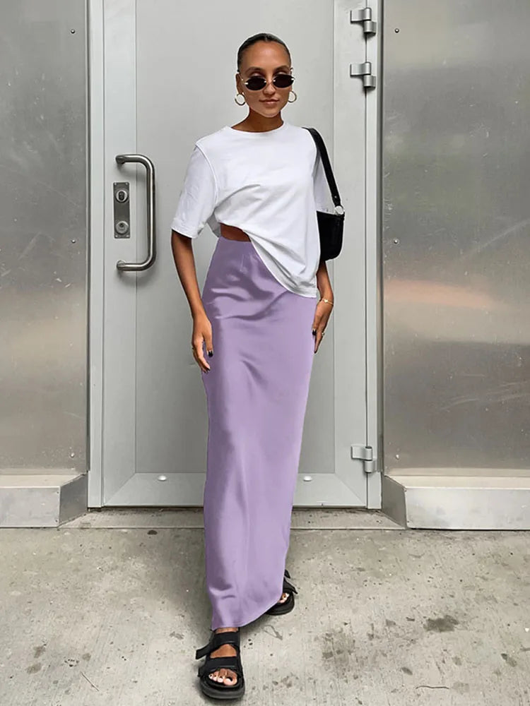 Helena Silk Maxi Skirt