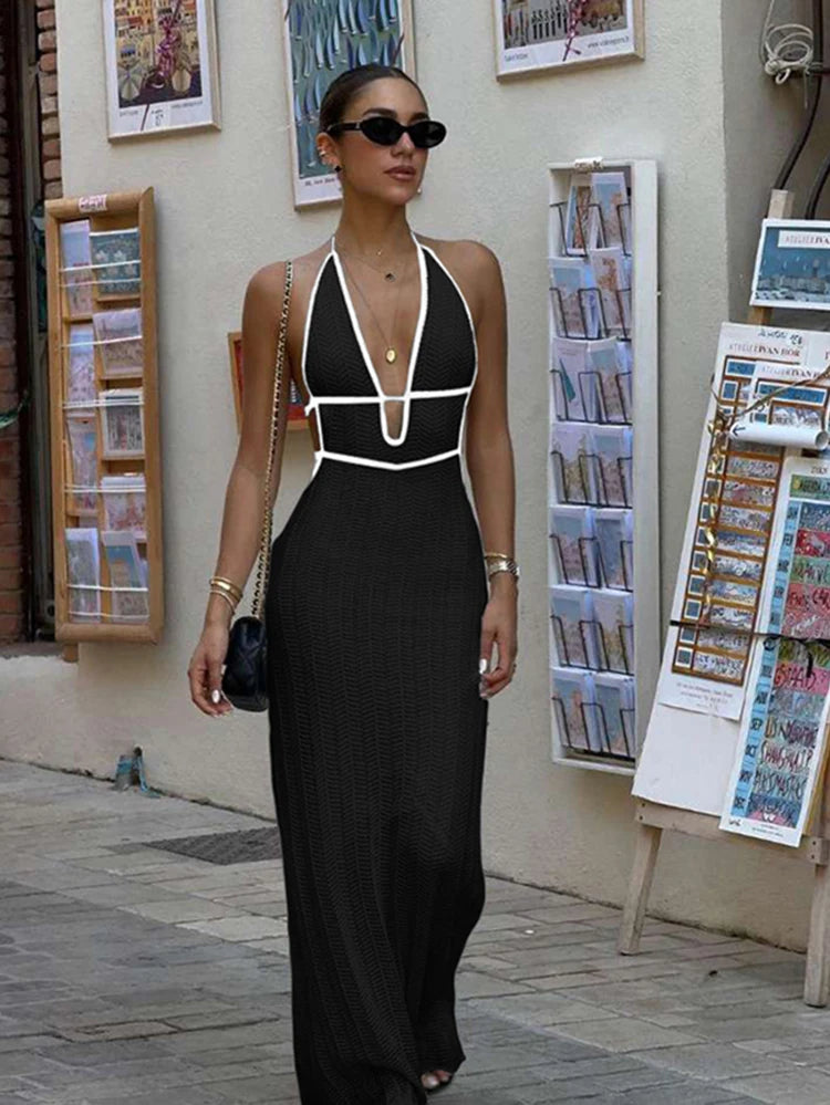 Tessa Crochet Halter Dress