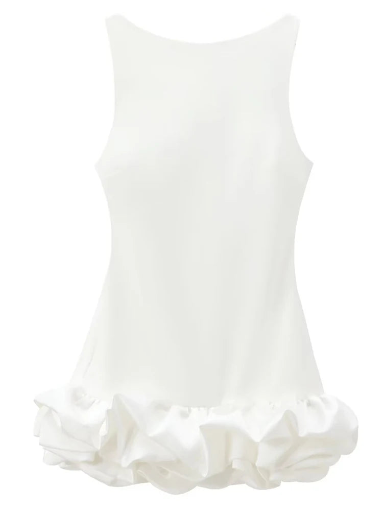 Georgia Ruffled Backless Bodycon Mini Dress