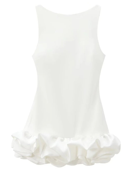 Georgia Ruffled Backless Bodycon Mini Dress