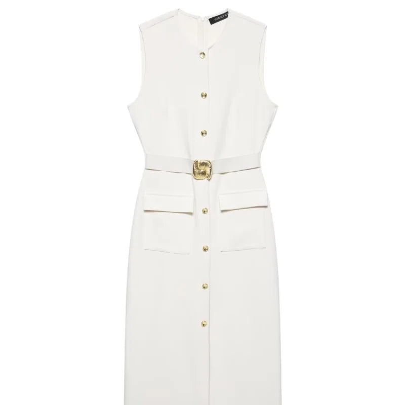 Tabitha Button Maxi Dress