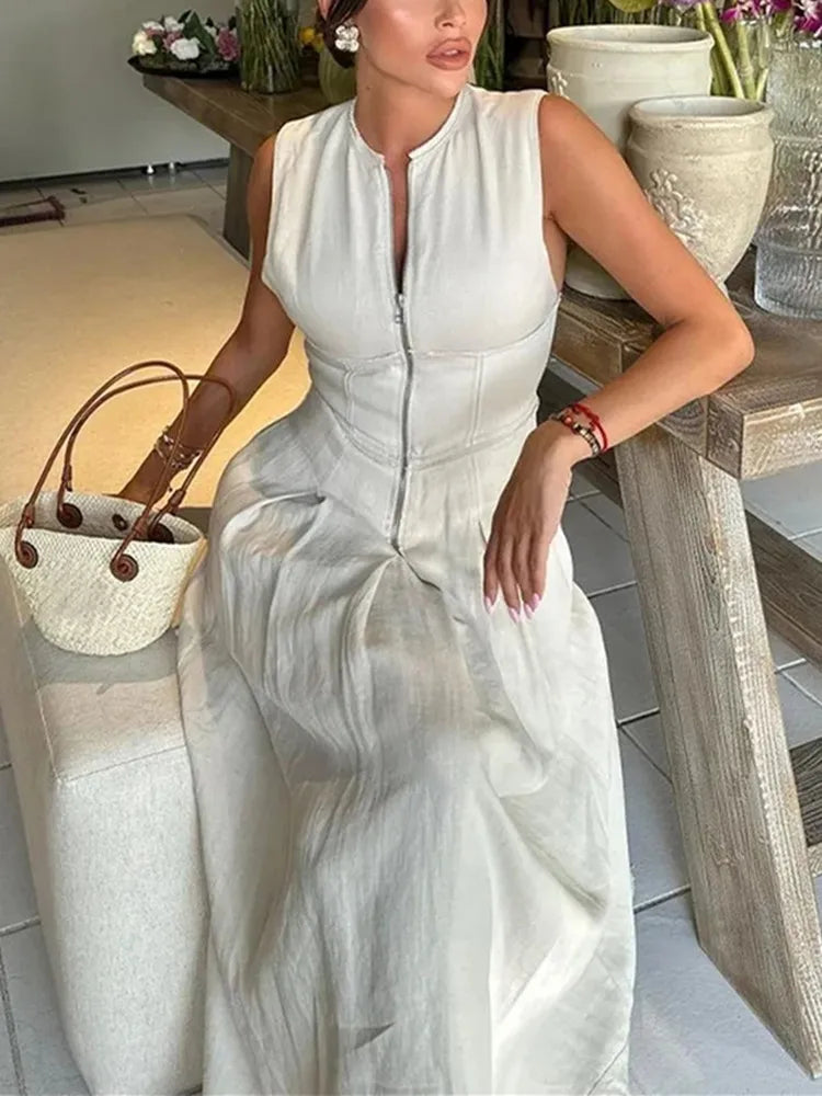 Bijou Zip Maxi Dress