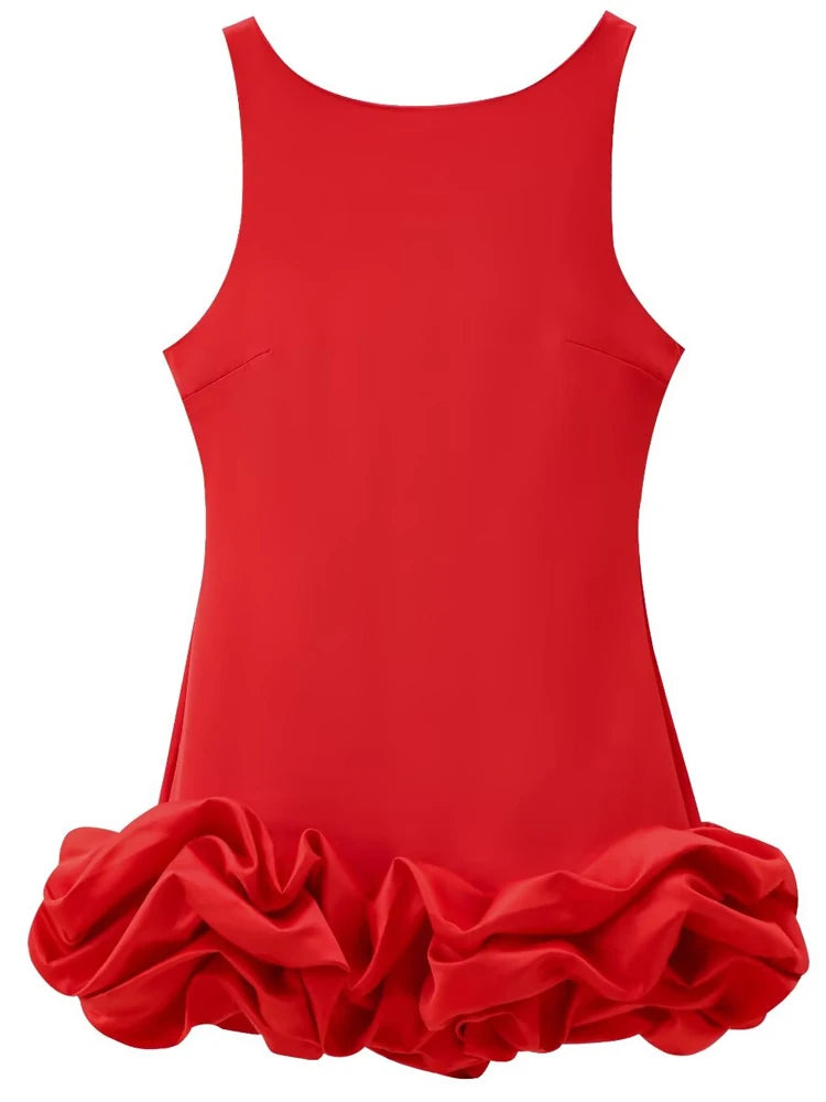 Georgia Ruffled Backless Bodycon Mini Dress