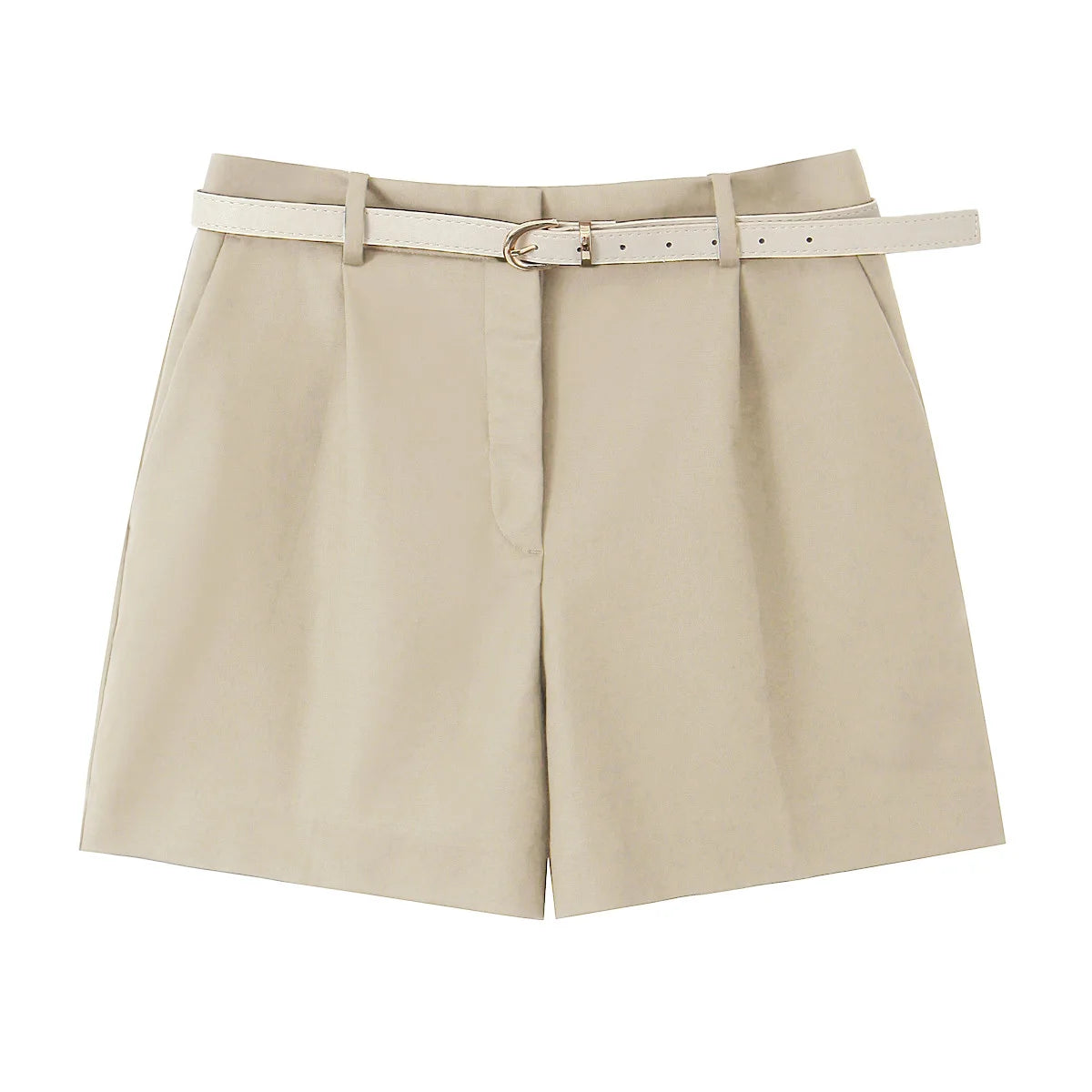 High-Waisted Pleated Amelie Shorts