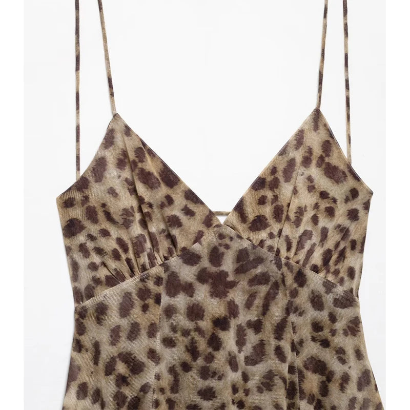Maeve Leopard Print Mini Dress