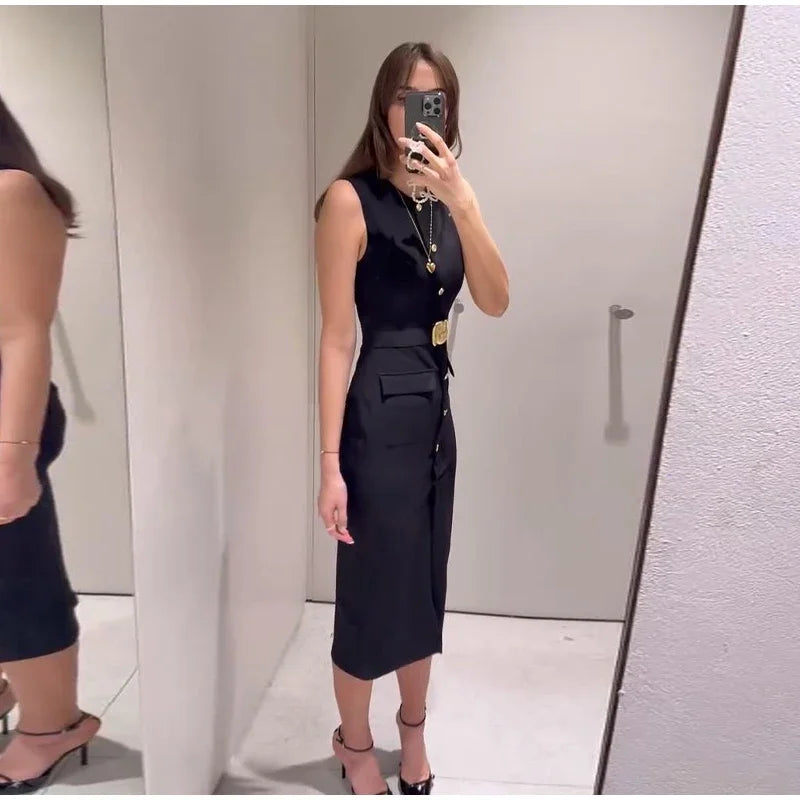 Tabitha Button Maxi Dress