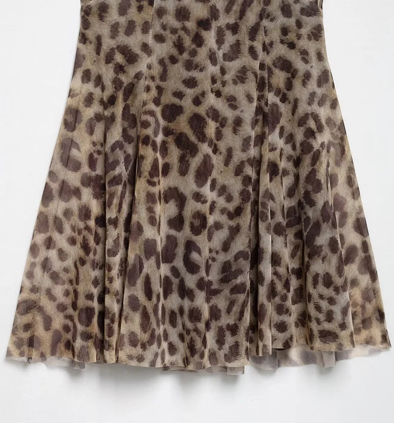 Maeve Leopard Print Mini Dress