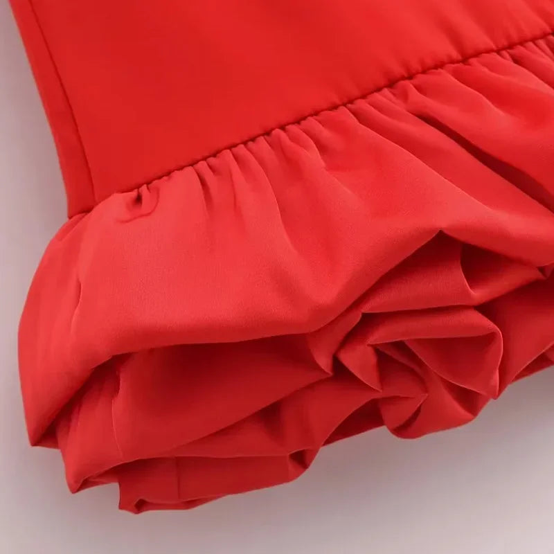 Georgia Ruffled Backless Bodycon Mini Dress