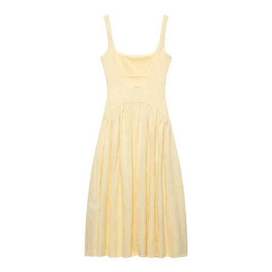 Backless Square Neck A-Line Charlotte Maxi Dress