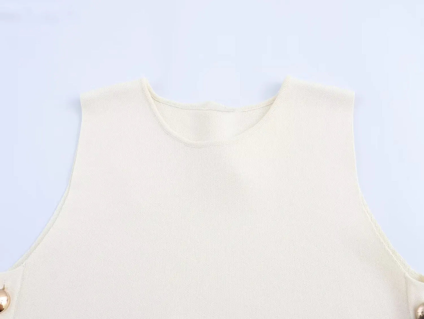 Lily Knitted Sleeveless Crop Top
