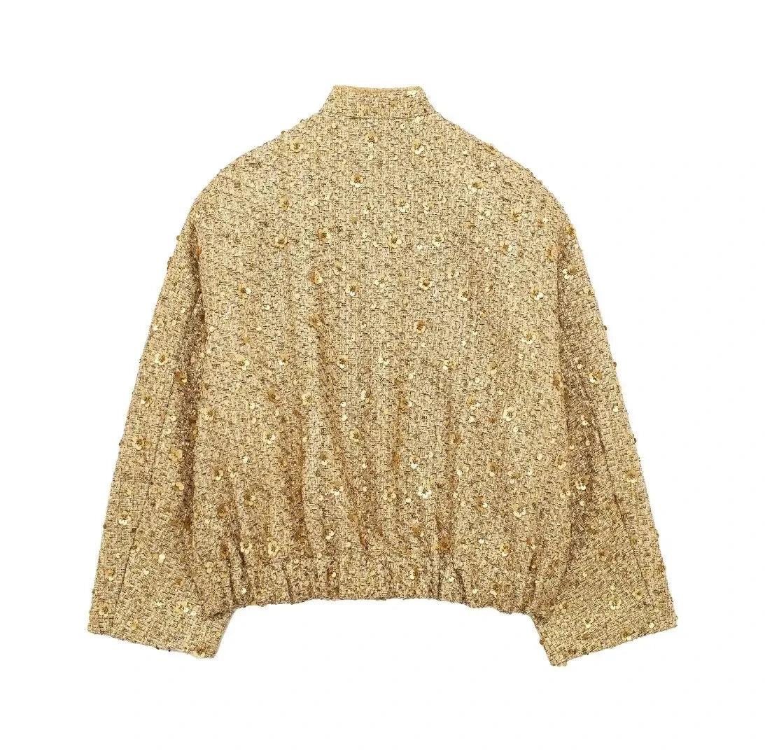 Agnes Sequin Bomber Jacket