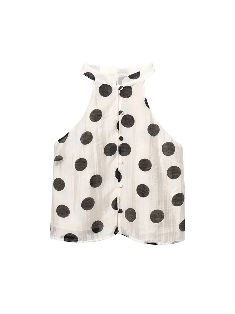 Chic Polka Dot Sophia Halter Co-Ord Set
