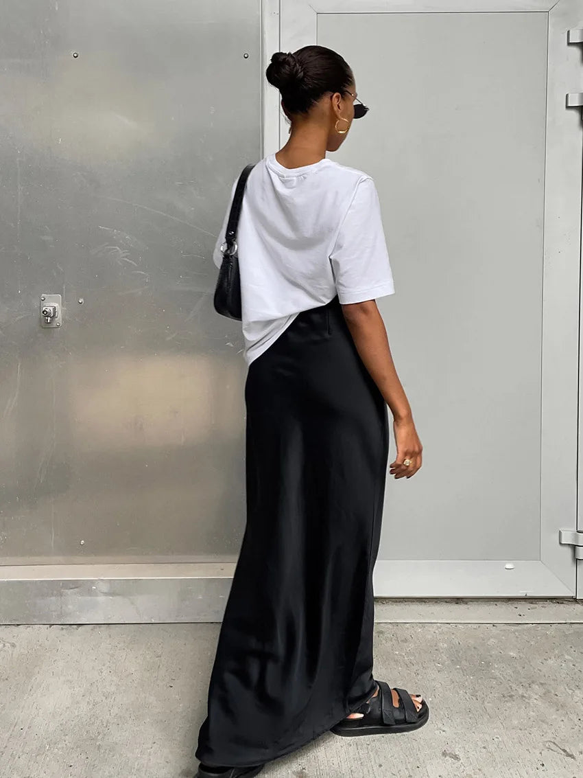 Helena Silk Maxi Skirt