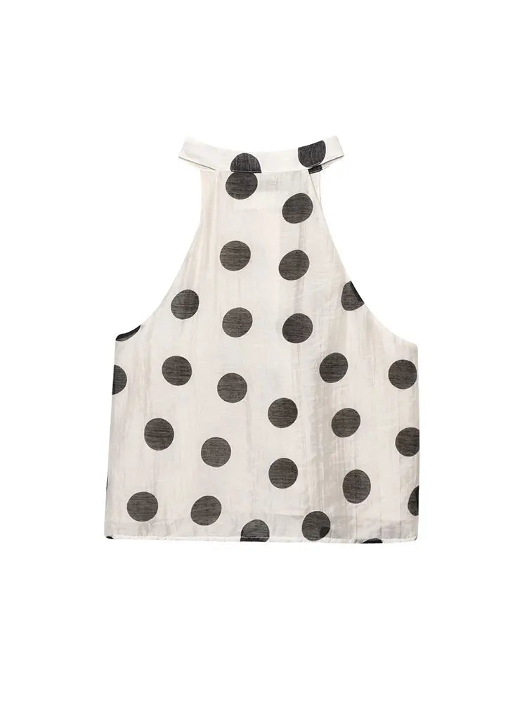 Chic Polka Dot Sophia Halter Co-Ord Set