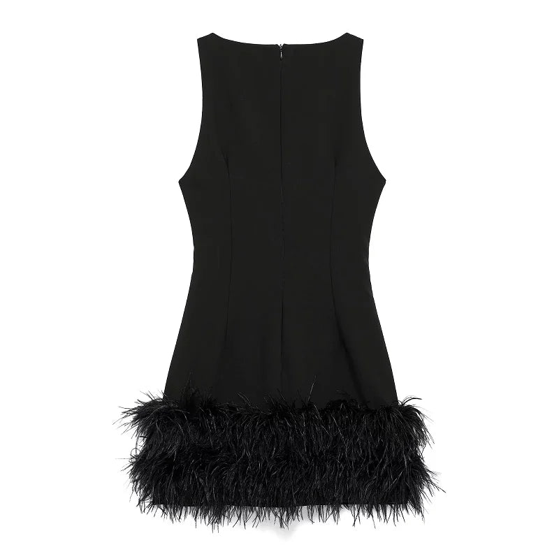 Tatiana Feathered Mini Dress