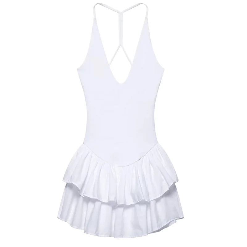 Daisy Halter Ruffle Mini Dress