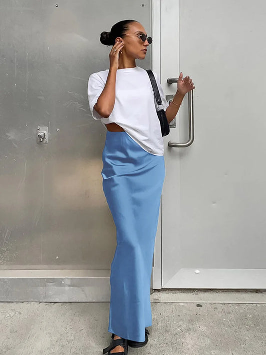 Helena Silk Maxi Skirt