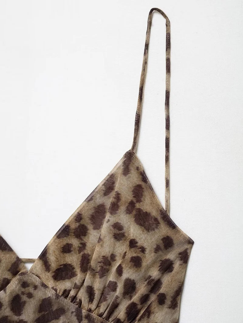 Maeve Leopard Print Mini Dress