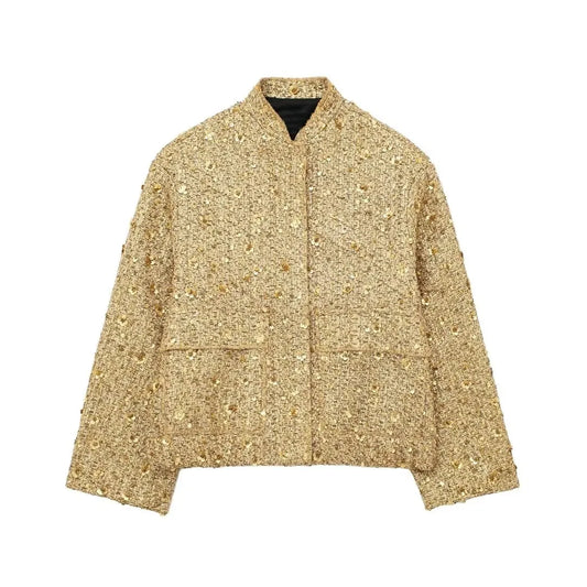 Agnes Sequin Bomber Jacket