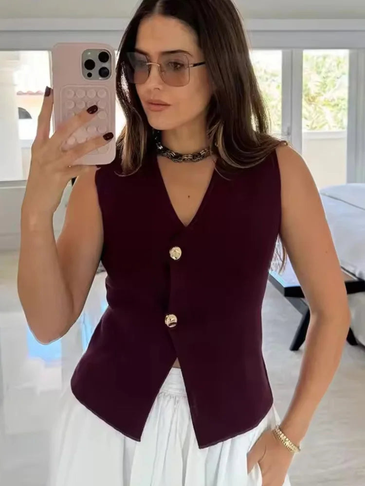 Sutton Knit Vest Top